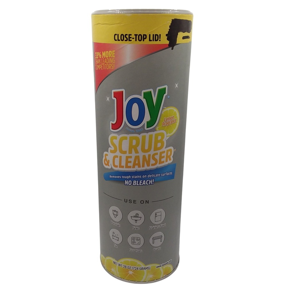 Joy Scrub & Cleanser Lemon Fragrance 28 oz No Bleach‎ Close-Top Lid